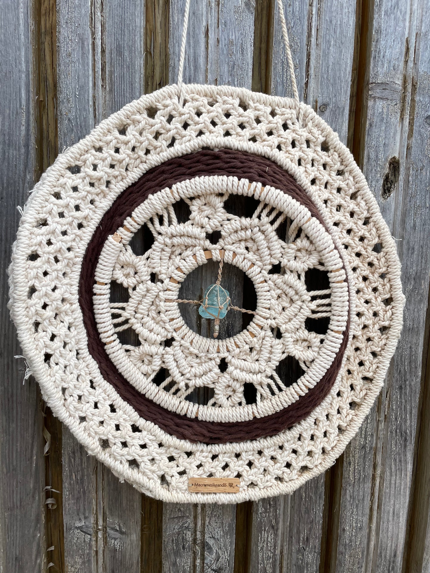 Mandala de macramé artesanal