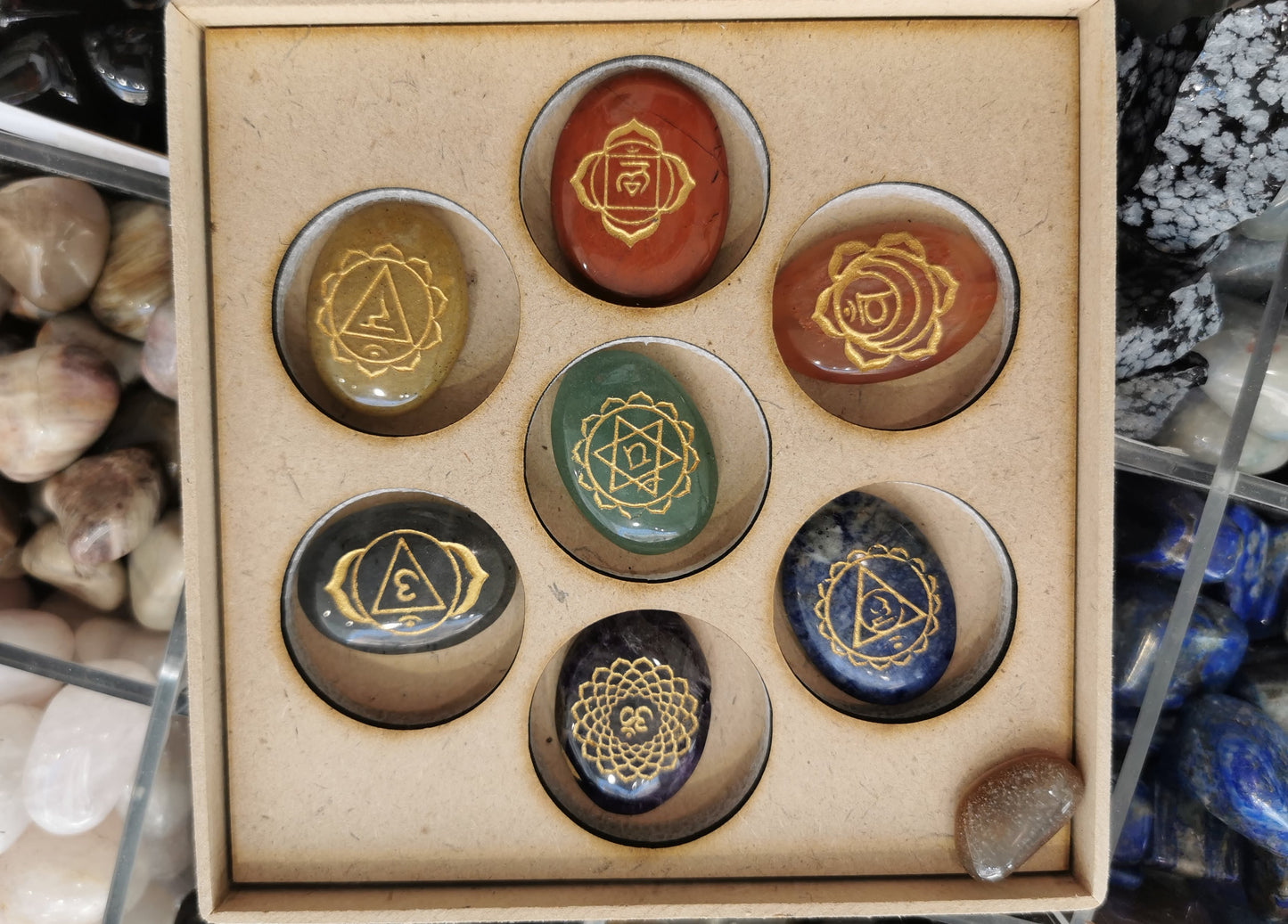 Piedras para terapia en con chacras